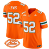 Ray Lewis Jersey #52 Miami Hurricanes Vapor Football Stitched Orange