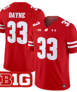 Ron Dayne Jersey #33 Wisconsin Badgers Vapor Football Stitched Red