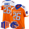 Sire Gaines Jersey #26 Boise State Broncos Vapor Limited College Football Stitched Orange Alternate