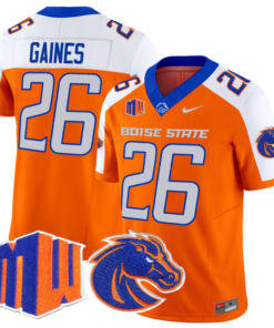 Sire Gaines Jersey #26 Boise State Broncos Vapor Limited College Football Stitched Orange Alternate