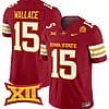 Seneca Wallace Jersey #15 Iowa State Cyclones Vapor Limited College Football Stitched Cardinal