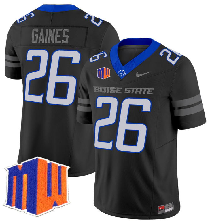 Sire Gaines Jersey #26 Boise State Broncos Vapor Limited College Football Stitched Black 8 Sire Gaines Jersey #26 Boise State Broncos Vapor Limited College Football Stitched Black
