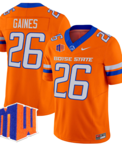 Sire Gaines Jersey #26 Boise State Broncos Vapor Limited College Football Stitched Orange