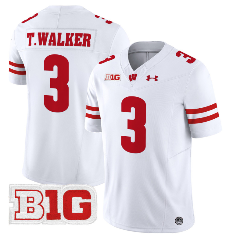 Tawee Walker Jersey #3 Wisconsin Badgers Vapor Football Stitched White 8 Tawee Walker Jersey #3 Wisconsin Badgers Vapor Football Stitched White