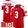 Tawee Walker Jersey #3 Wisconsin Badgers Vapor Football Stitched Red Alternate
