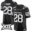 Troy Davis Jersey #28 Iowa State Cyclones Vapor Limited College Football Stitched Black