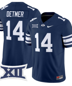 Ty Detmer Jersey #14 BYU Cougars Vapor Limited College Football Stitched Navy