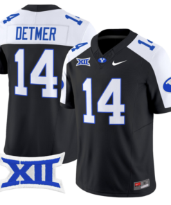 Ty Detmer Jersey #14 BYU Cougars Vapor Limited College Football Stitched Black Alternate