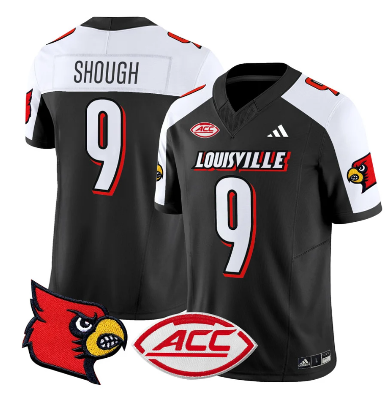 Tyler Shough Jersey #9 Louisville Cardinals Vapor Football Stitched Black Alternate 8 Tyler Shough Jersey #9 Louisville Cardinals Vapor Football Stitched Black Alternate