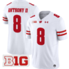 Vinny Anthony II Jersey #8 Wisconsin Badgers Vapor Football Stitched White