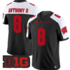 Vinny Anthony II Jersey #8 Wisconsin Badgers Vapor Football Stitched Black Alternate