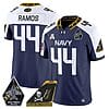 Colin Ramos Jersey #44 Navy Midshipmen 2024 Jolly Rogers Patch Navy Alternate