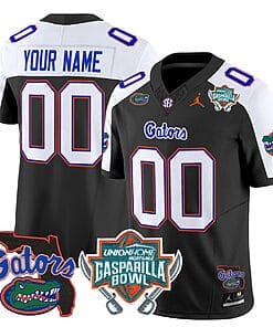 Custom Florida Gators Jersey 2025 Gasparilla Bowl Patch Football Black Alternate