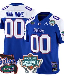 Custom Florida Gators Jersey 2025 Gasparilla Bowl Patch Football Royal Alternate