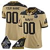 Custom Navy Midshipmen Jersey Name, Number 2024 Jolly Rogers Patch Gold 4 Custom Navy Midshipmen Jersey Name, Number 2024 Jolly Rogers Patch Gold