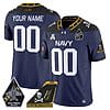 Custom Navy Midshipmen Jersey Name, Number 2024 Jolly Rogers Patch Navy