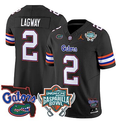 DJ Lagway Jersey #2 Florida Gators 2025 Gasparilla Bowl Patch Black
