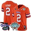 DJ Lagway Jersey #2 Florida Gators 2025 Gasparilla Bowl Patch Orange