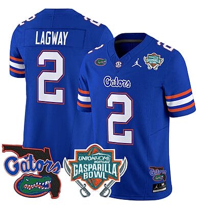 DJ Lagway Jersey #2 Florida Gators 2025 Gasparilla Bowl Patch Royal