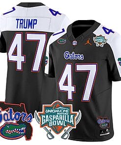 Donald Trump Jersey #47 Florida Gators 2025 Gasparilla Bowl Patch Black Alternate