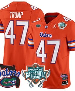 Donald Trump Jersey #47 Florida Gators 2025 Gasparilla Bowl Patch Orange