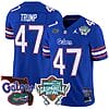 Donald Trump Jersey #47 Florida Gators 2025 Gasparilla Bowl Patch Royal 5 Donald Trump Jersey #47 Florida Gators 2025 Gasparilla Bowl Patch Royal