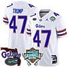 Donald Trump Jersey #47 Florida Gators 2025 Gasparilla Bowl Patch White 5 Donald Trump Jersey #47 Florida Gators 2025 Gasparilla Bowl Patch White