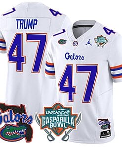 Donald Trump Jersey #47 Florida Gators 2025 Gasparilla Bowl Patch White