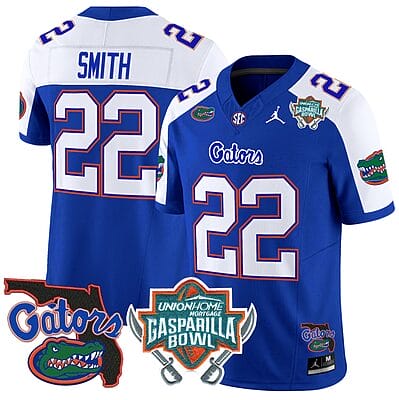 Emmitt Smith Jersey #22 Florida Gators 2025 Gasparilla Bowl Patch Royal Alternate