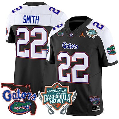 Emmitt Smith Jersey #22 Florida Gators 2025 Gasparilla Bowl Patch Black Alternate 8 Emmitt Smith Jersey #22 Florida Gators 2025 Gasparilla Bowl Patch Black Alternate