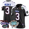 Eugene Wilson III Jersey #3 Florida Gators 2025 Gasparilla Bowl Patch Black Alternate