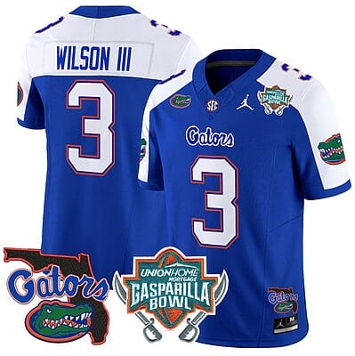 Eugene Wilson III Jersey #3 Florida Gators 2025 Gasparilla Bowl Patch Royal Alternate