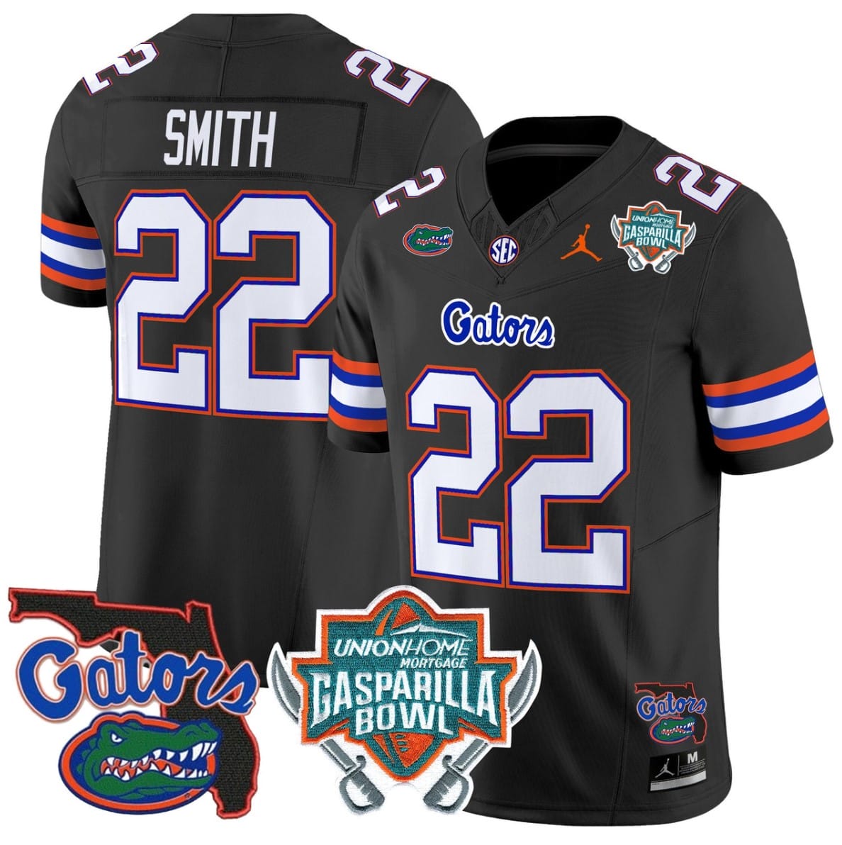 Emmitt Smith Jersey #22 Florida Gators 2025 Gasparilla Bowl Patch Black 1 Emmitt Smith Jersey #22 Florida Gators 2025 Gasparilla Bowl Patch Black