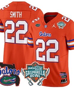 Emmitt Smith Jersey #22 Florida Gators 2025 Gasparilla Bowl Patch Orange