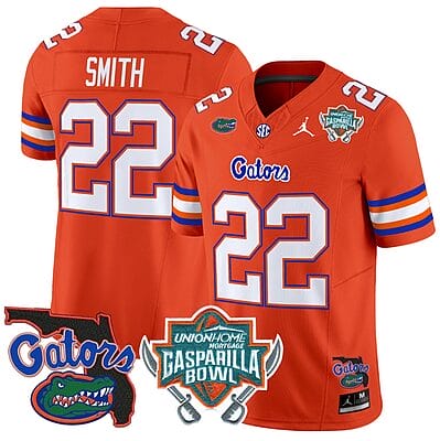 Emmitt Smith Jersey #22 Florida Gators 2025 Gasparilla Bowl Patch Orange