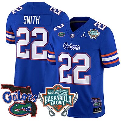 Emmitt Smith Jersey #22 Florida Gators 2025 Gasparilla Bowl Patch Royal
