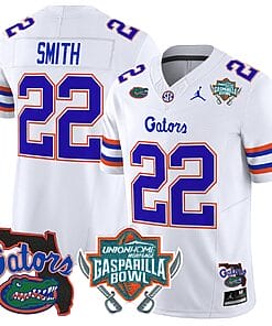Emmitt Smith Jersey #22 Florida Gators 2025 Gasparilla Bowl Patch White