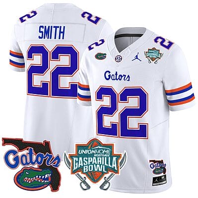 Emmitt Smith Jersey #22 Florida Gators 2025 Gasparilla Bowl Patch White