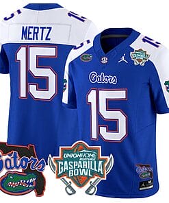 Graham Mertz Jersey #15 Florida Gators 2025 Gasparilla Bowl Patch Royal Alternate