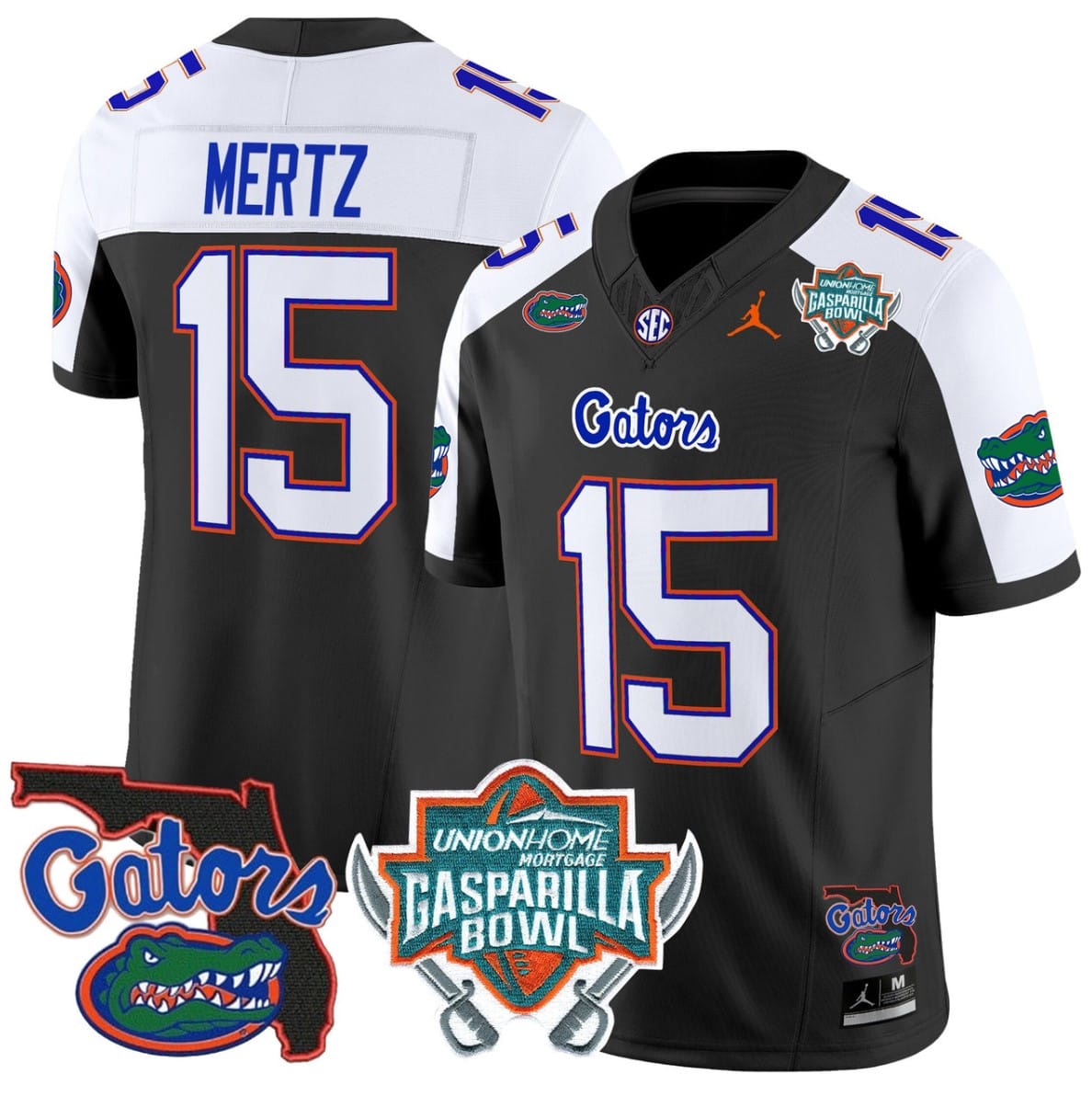 Graham Mertz Jersey #15 Florida Gators 2025 Gasparilla Bowl Patch Black Alternate 1 Graham Mertz Jersey #15 Florida Gators 2025 Gasparilla Bowl Patch Black Alternate