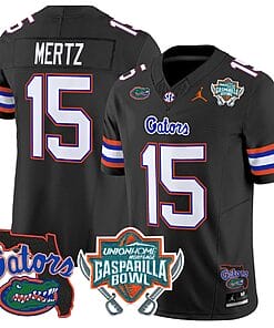 Graham Mertz Jersey #15 Florida Gators 2025 Gasparilla Bowl Patch Black