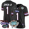 Montrell Johnson Jr Jersey #1 Florida Gators 2025 Gasparilla Bowl Patch Black