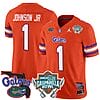 Montrell Johnson Jr Jersey #1 Florida Gators 2025 Gasparilla Bowl Patch Orange