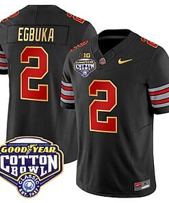 Emeka Egbuka Jersey #2 Ohio State 'Heritage Stripe' Cotton Bowl Football Stitched