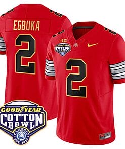 Emeka Egbuka Jersey #2 Ohio State 'Heritage Stripe' Cotton Bowl Football Stitched 8 Emeka Egbuka Jersey 2 Ohio State Heritage Stripe Cotton Bowl Red
