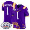 Aaron Anderson Jersey #1 LSU Tigers 2024 Texas Bowl Football All Stitched