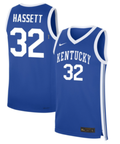 Amelia Hassett Jersey #32 Kentucky Wildcats NIL Basketball Royal