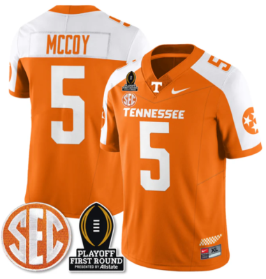 Bru McCoy Jersey #5 Tennessee Vols Playoff First Round Patch Football All Stitched