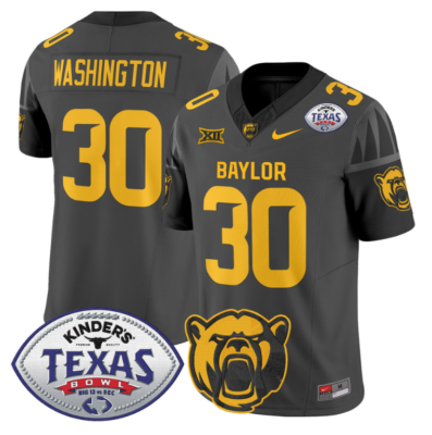 Bryson Washington Jersey #30 Baylor Bears 2024 Texas Bowl Football All Stitched 16 Bryson Washington Jersey #30 Baylor Bears 2024 Texas Bowl Football All Stitched