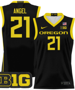 Brandon Angel Jersey #21 Oregon Ducks 2024 Lightweight Basketball Black